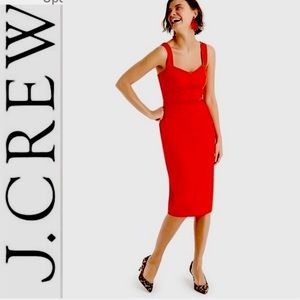 J.Crew Contrast Stitch Stretch Faille Sheath Dress - new without label